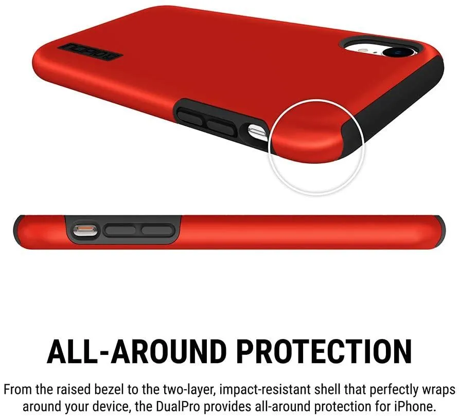 Incipio Dual Pro case for iphone XR Red/Black - IPH-1748-RBK