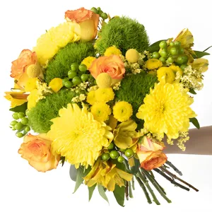 Lemon Lime Yellow Flower Bouquet