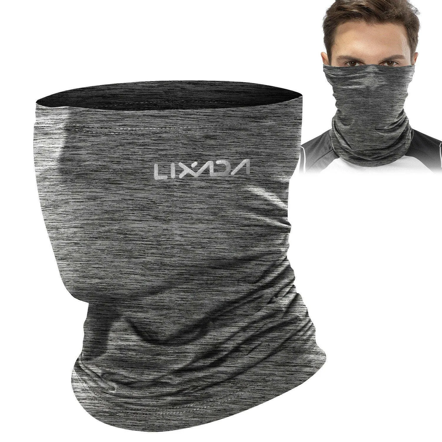 Lixada Cycling Half Face Cover Motorcycle Neck Warmer Riding Neck Gaiter Cooling Climbing Running Hiking Neck Wrap Ice Silk Dust Sunlight Protection Cycling Headgear