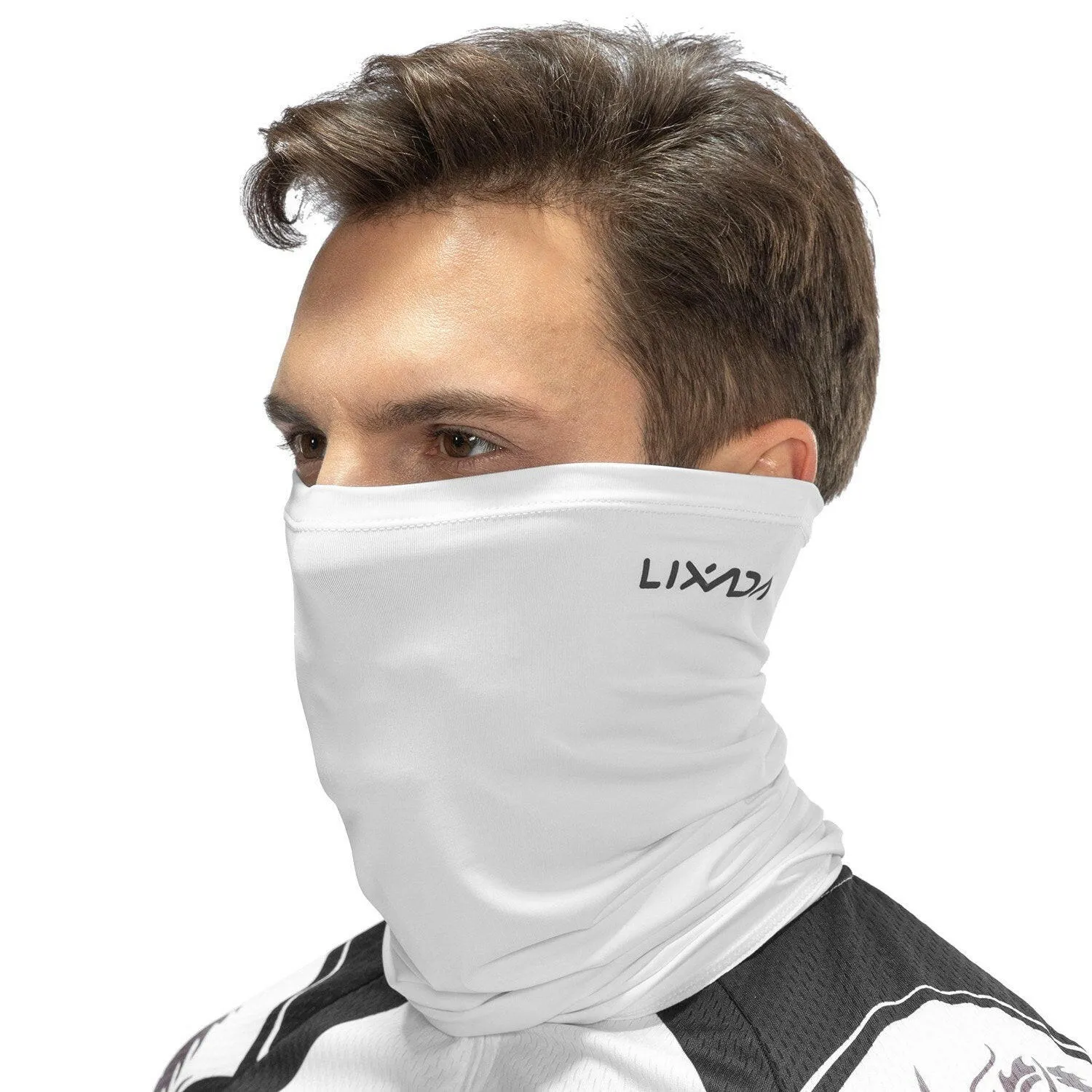 Lixada Cycling Half Face Cover Motorcycle Neck Warmer Riding Neck Gaiter Cooling Climbing Running Hiking Neck Wrap Ice Silk Dust Sunlight Protection Cycling Headgear
