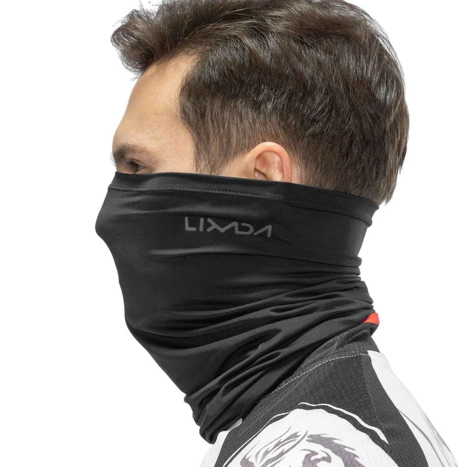 Lixada Cycling Half Face Cover Motorcycle Neck Warmer Riding Neck Gaiter Cooling Climbing Running Hiking Neck Wrap Ice Silk Dust Sunlight Protection Cycling Headgear