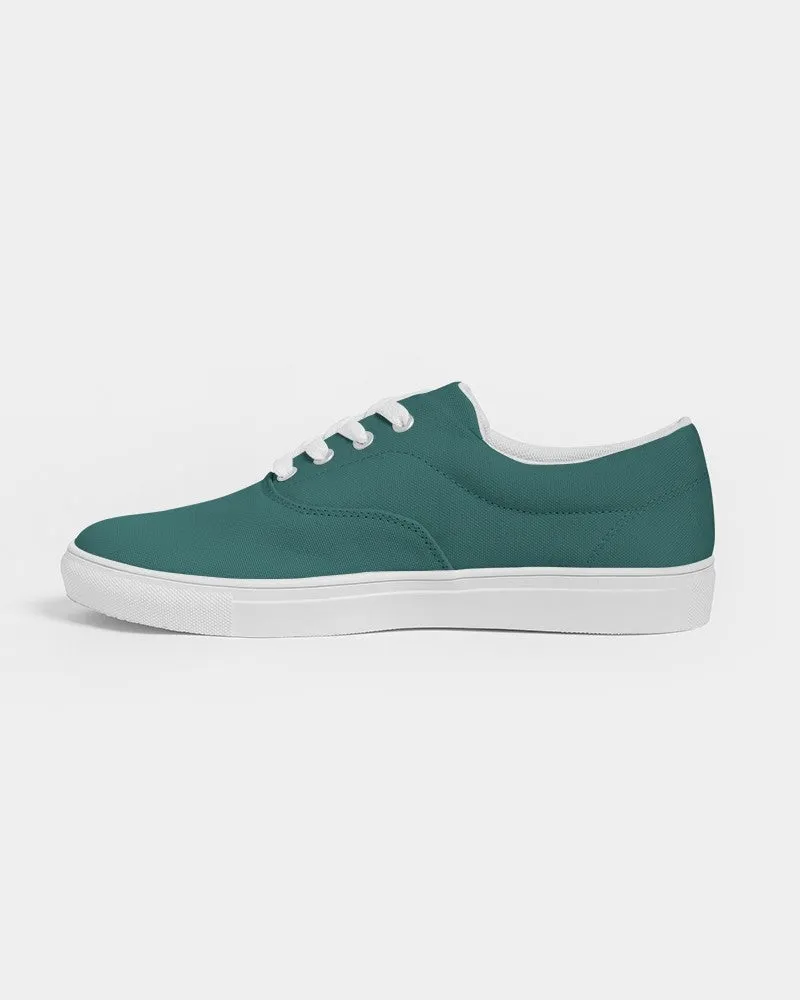 Medium Dark Blue Cool Green Women's Canvas Sneakers | Women's | Medium Dark Pastel Blue Cool Green | C60M0Y30K60