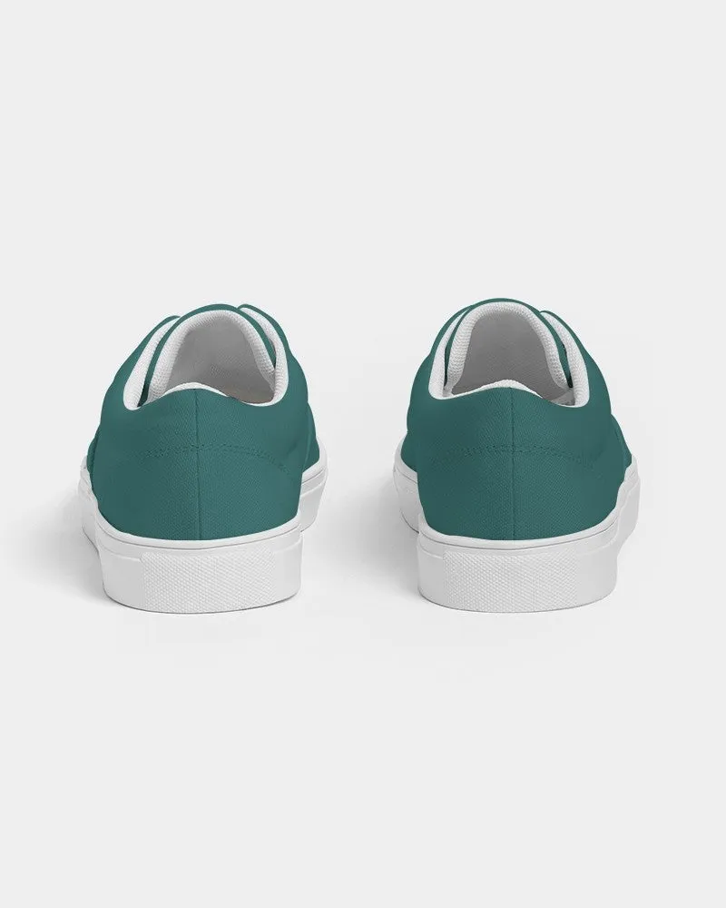 Medium Dark Blue Cool Green Women's Canvas Sneakers | Women's | Medium Dark Pastel Blue Cool Green | C60M0Y30K60