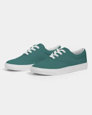 Medium Dark Blue Cool Green Women's Canvas Sneakers | Women's | Medium Dark Pastel Blue Cool Green | C60M0Y30K60