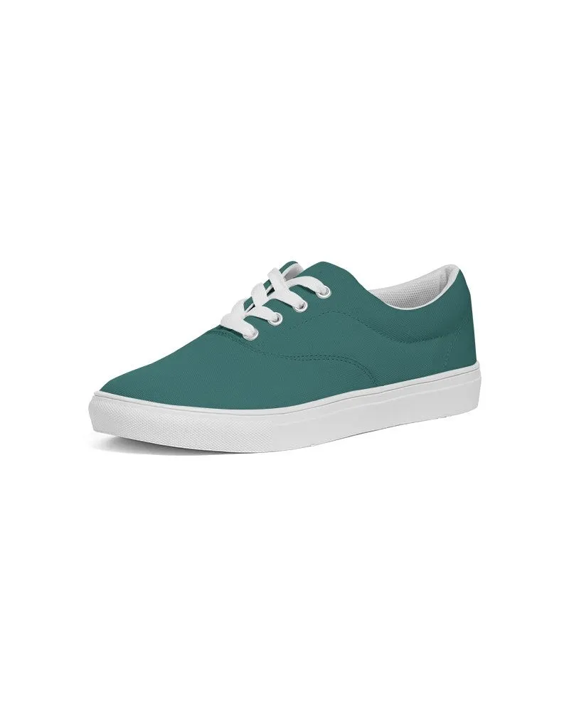 Medium Dark Blue Cool Green Women's Canvas Sneakers | Women's | Medium Dark Pastel Blue Cool Green | C60M0Y30K60