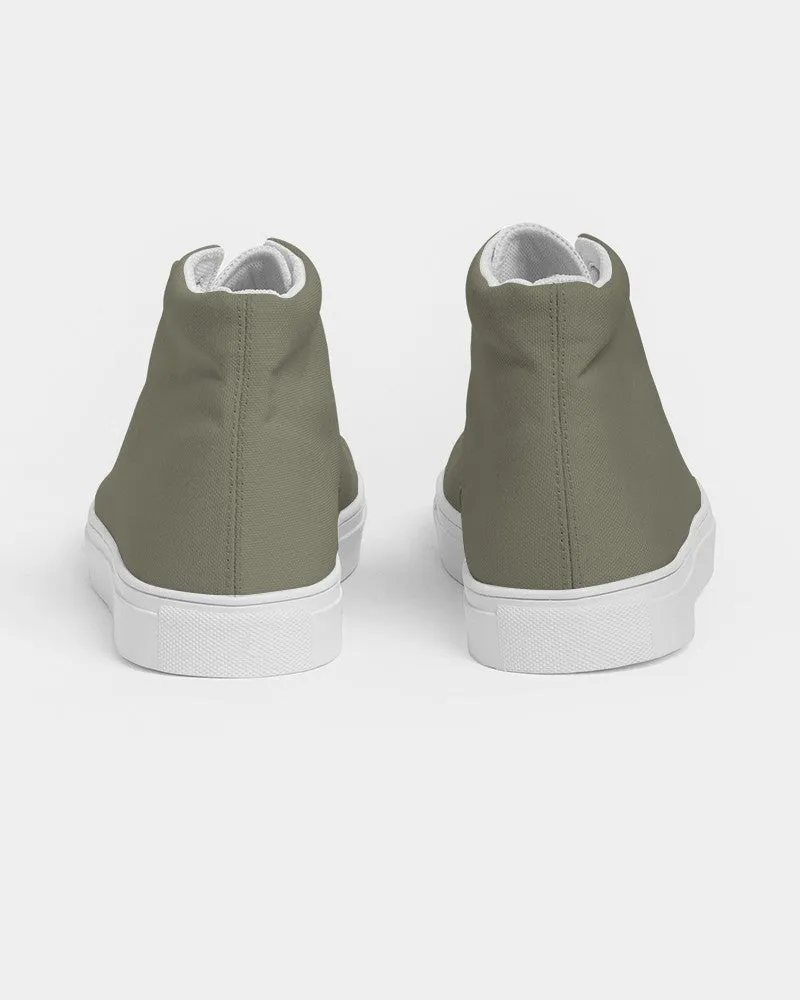 Medium Dark Yellow Women's High-top Canvas Sneakers | Women's | Medium Dark Pale Pastel Yellow | C0M0Y30K60