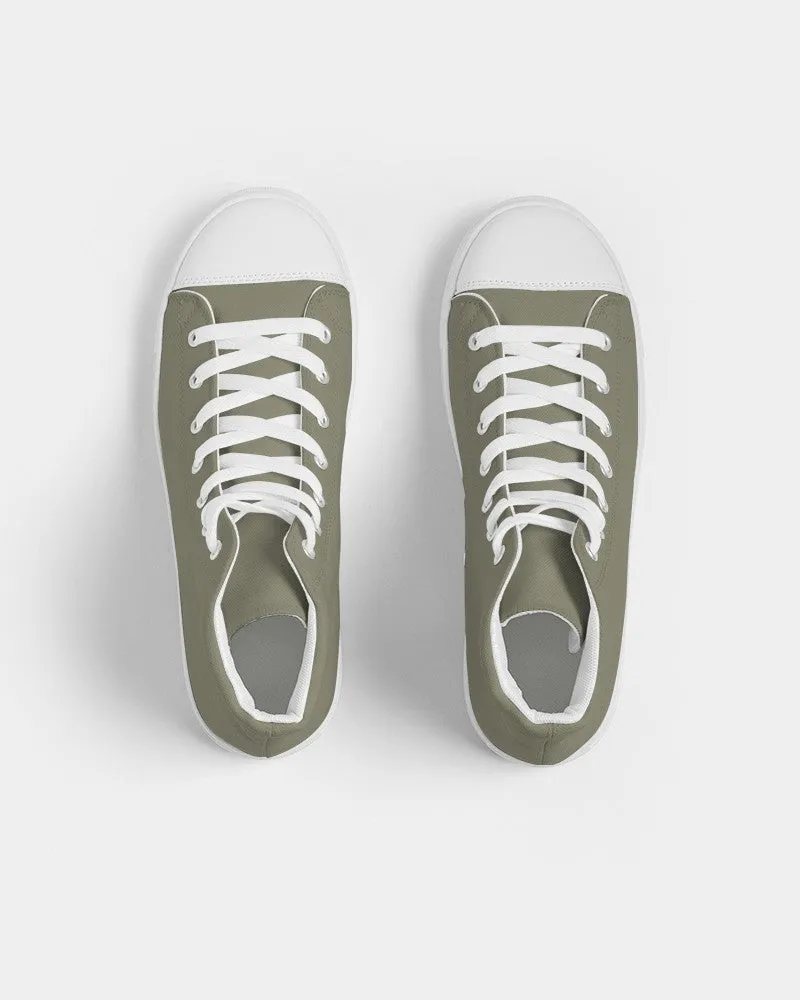 Medium Dark Yellow Women's High-top Canvas Sneakers | Women's | Medium Dark Pale Pastel Yellow | C0M0Y30K60
