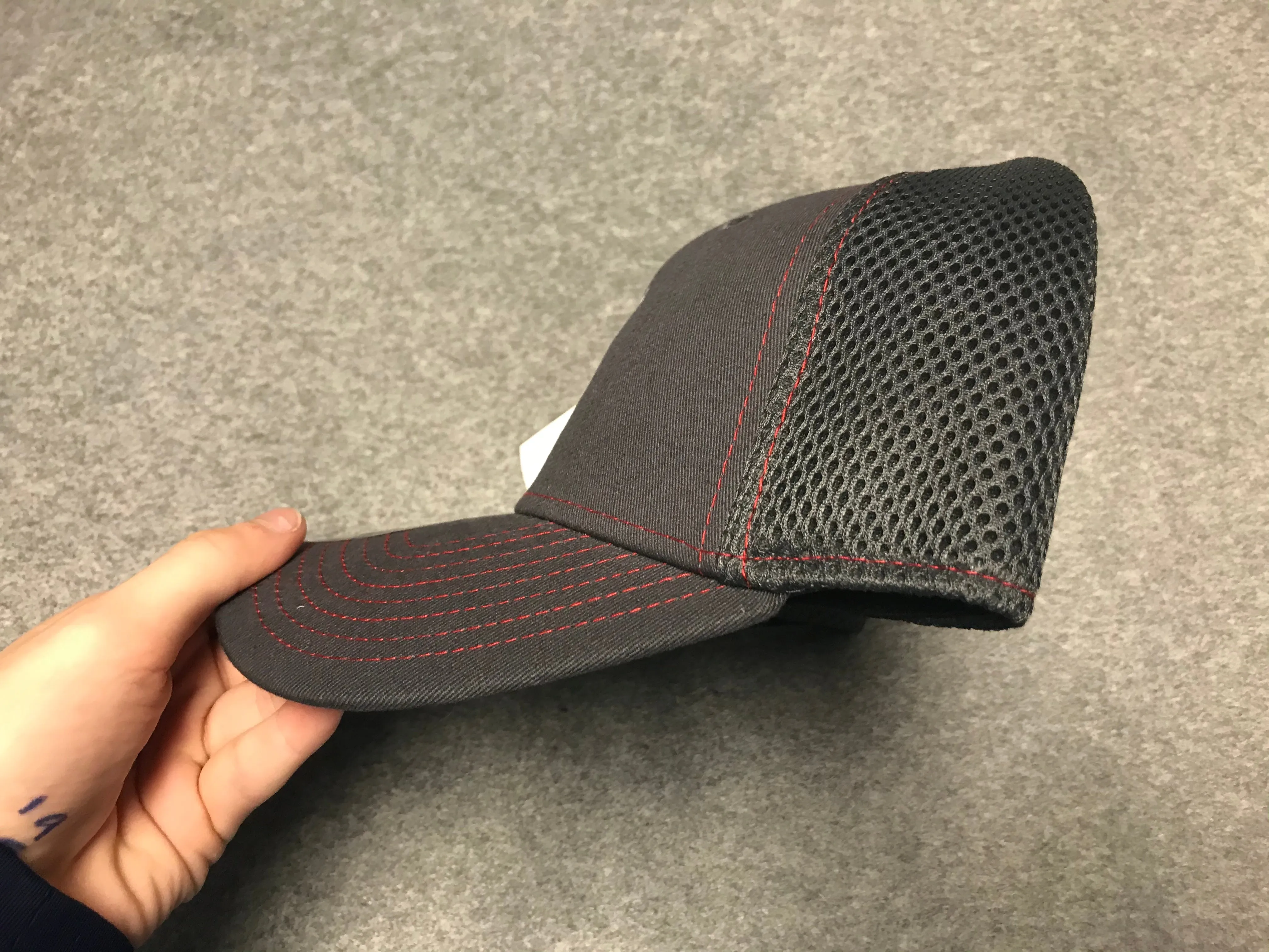 Men's Grey Coug Logo Hat with Crimson Stitching
