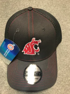 Men's Grey Coug Logo Hat with Crimson Stitching