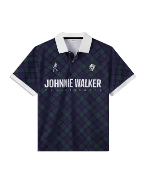 Mens Tartan Polo - Green/Blue