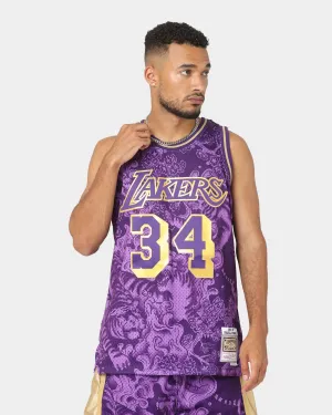 Mitchell & Ness Los Angeles Lakers Shaquille O'Neal #34 CNY 4.0 Swingman Jersey Dark Purple