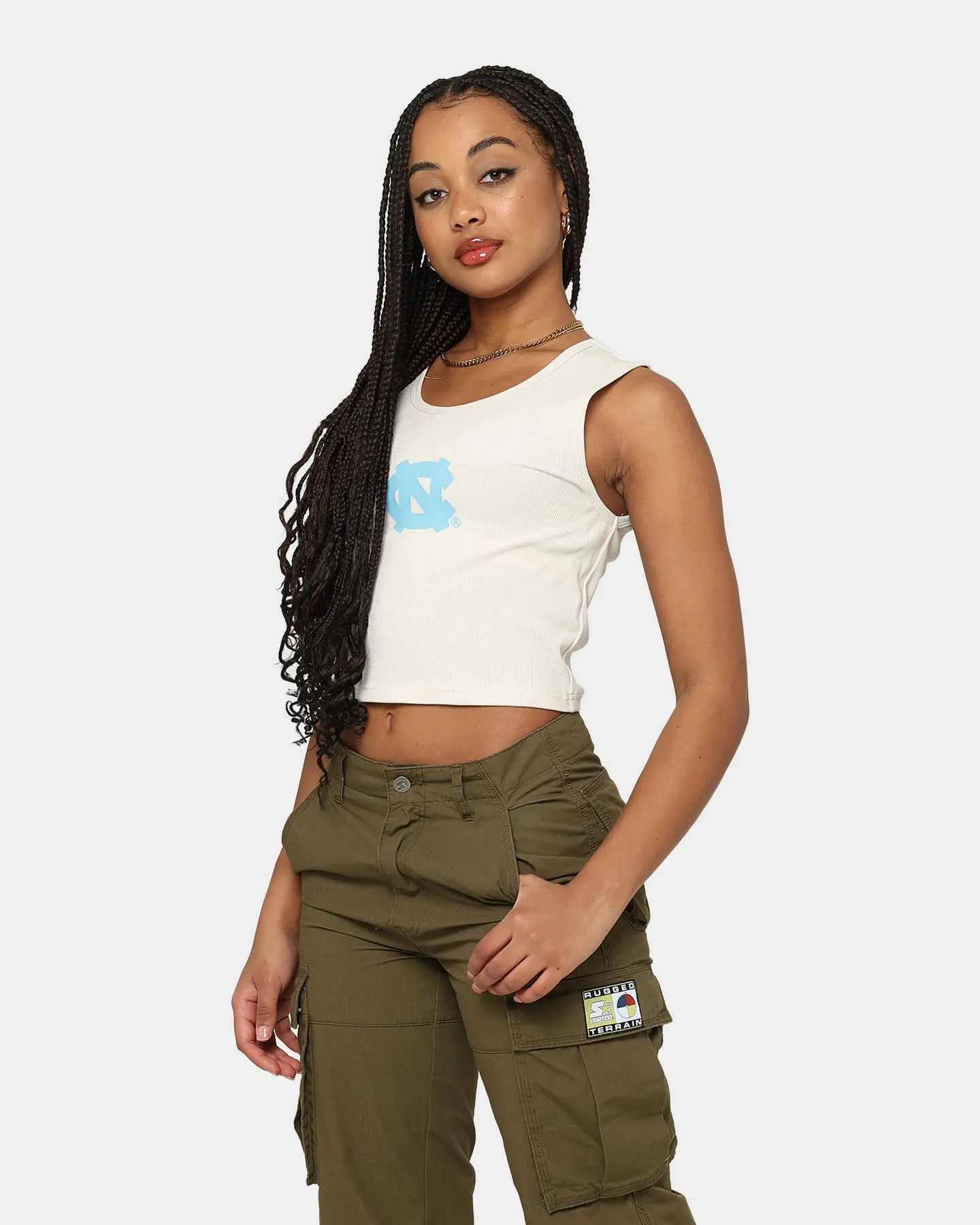 National Collegiate Athletic Association Women's University of North Carolina Tar Heels Classic Rib Tank White Sand