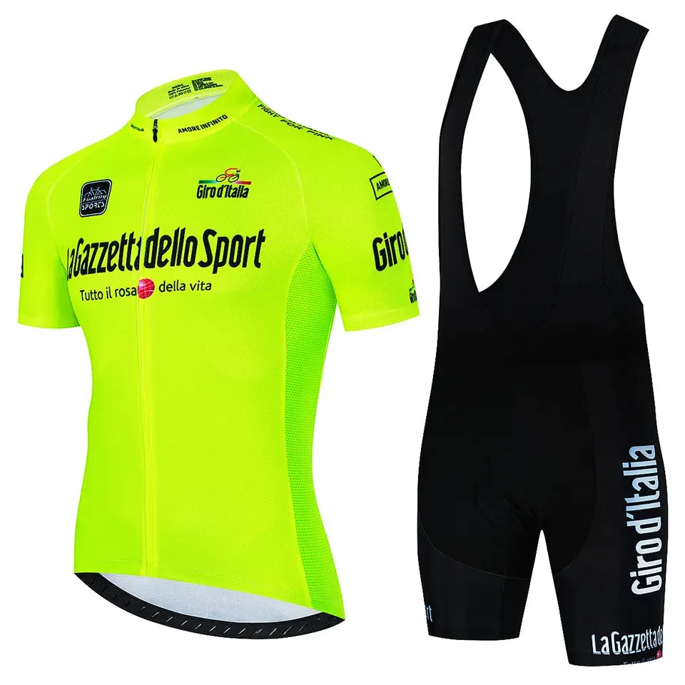 New Tour De Giro D'ITALIA Cycling Jersey Set Summer Cycling Clothing MTB Bike Clothes Uniform Maillot Ropa Ciclismo Cycling Suit