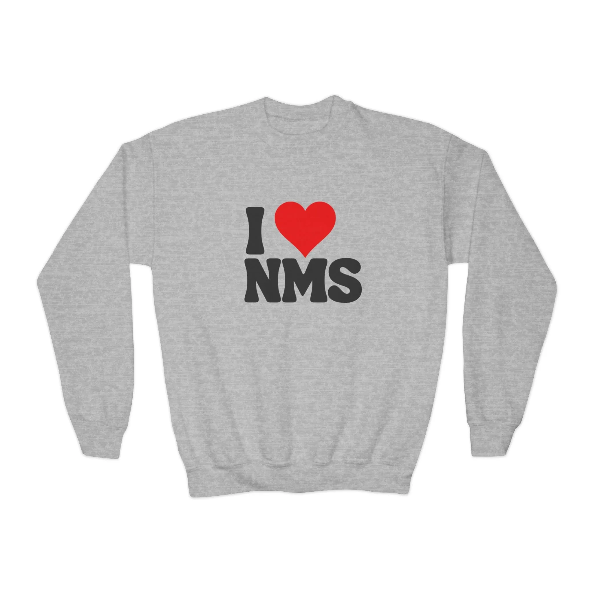 North Mianus I love NMS Youth Crewneck Sweatshirt