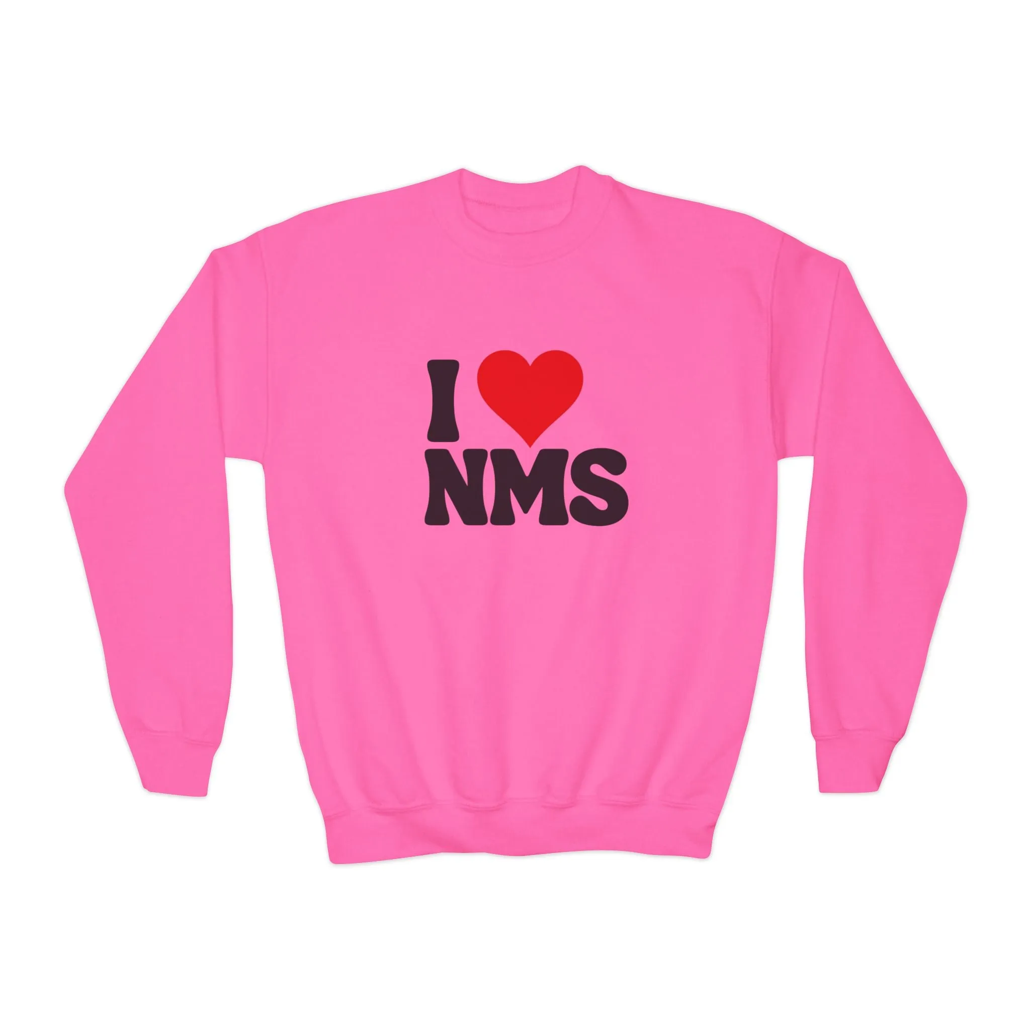 North Mianus I love NMS Youth Crewneck Sweatshirt
