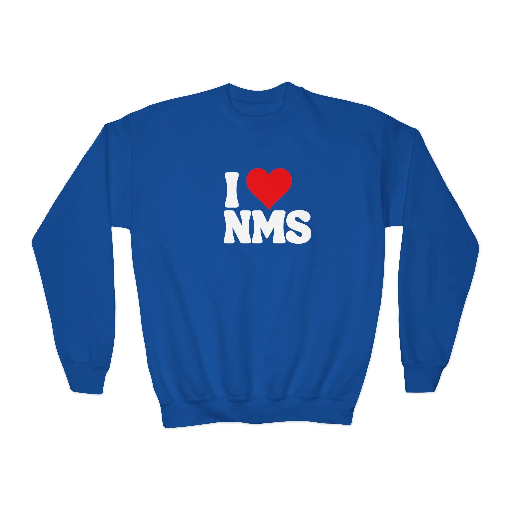 North Mianus I love NMS Youth Crewneck Sweatshirt