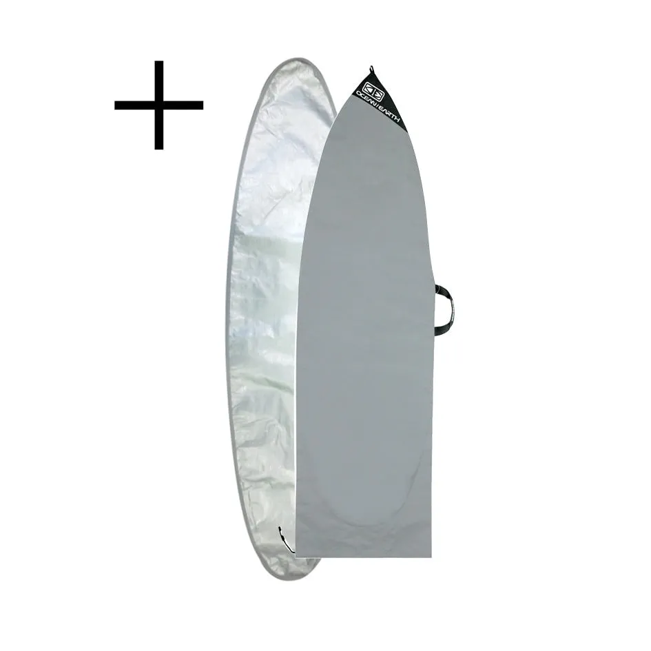 Ocean & Earth Quad Wheel Shortboard Bag