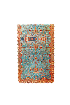 Orange And Blue Table Runner