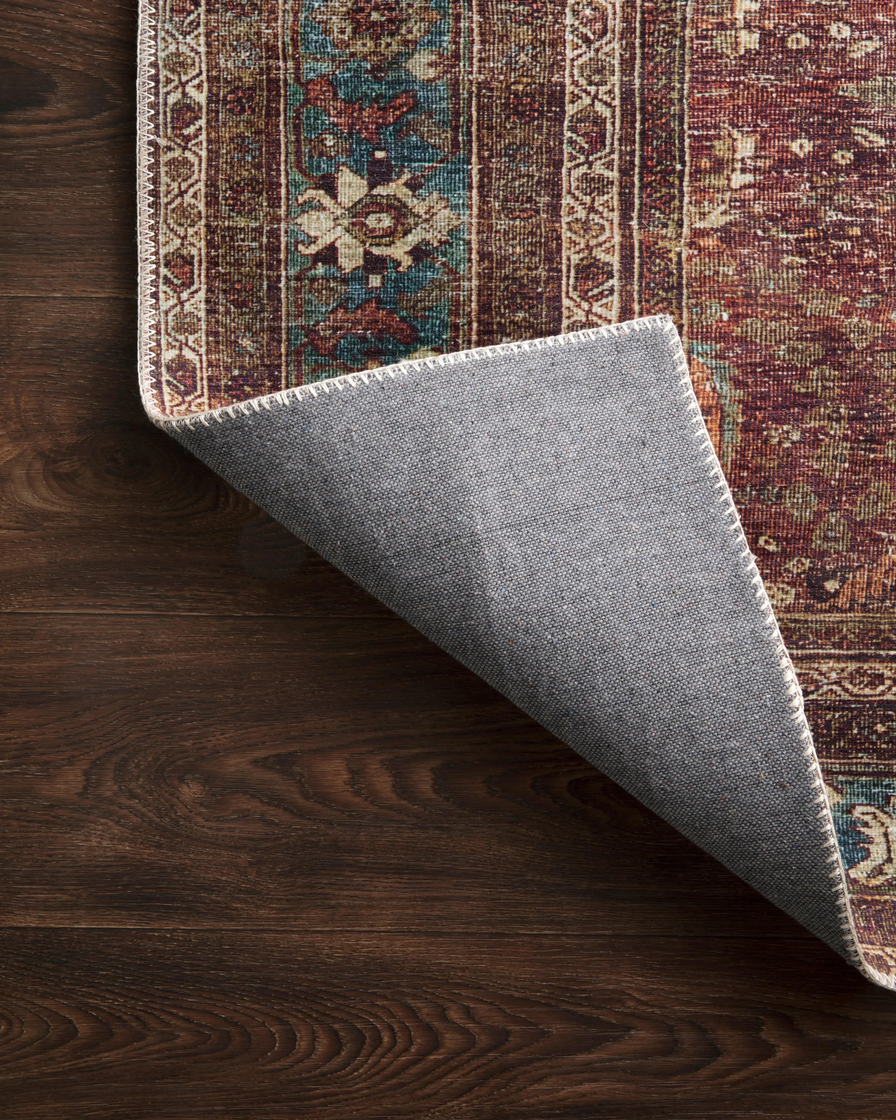 OVERSTOCK RUG - Loloi Layla Brick / Blue Rug - 2' x 5'