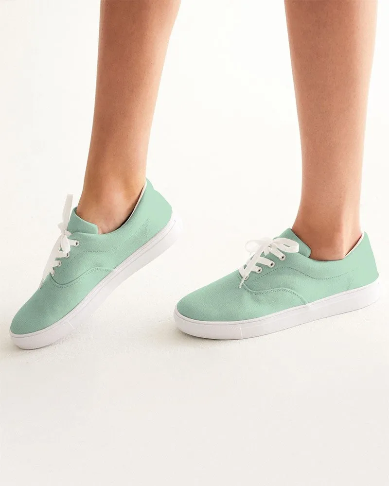 Pale Pastel Green Women's Canvas Sneakers | Women's | Bright Pale Pastel Green | C30M0Y30K0