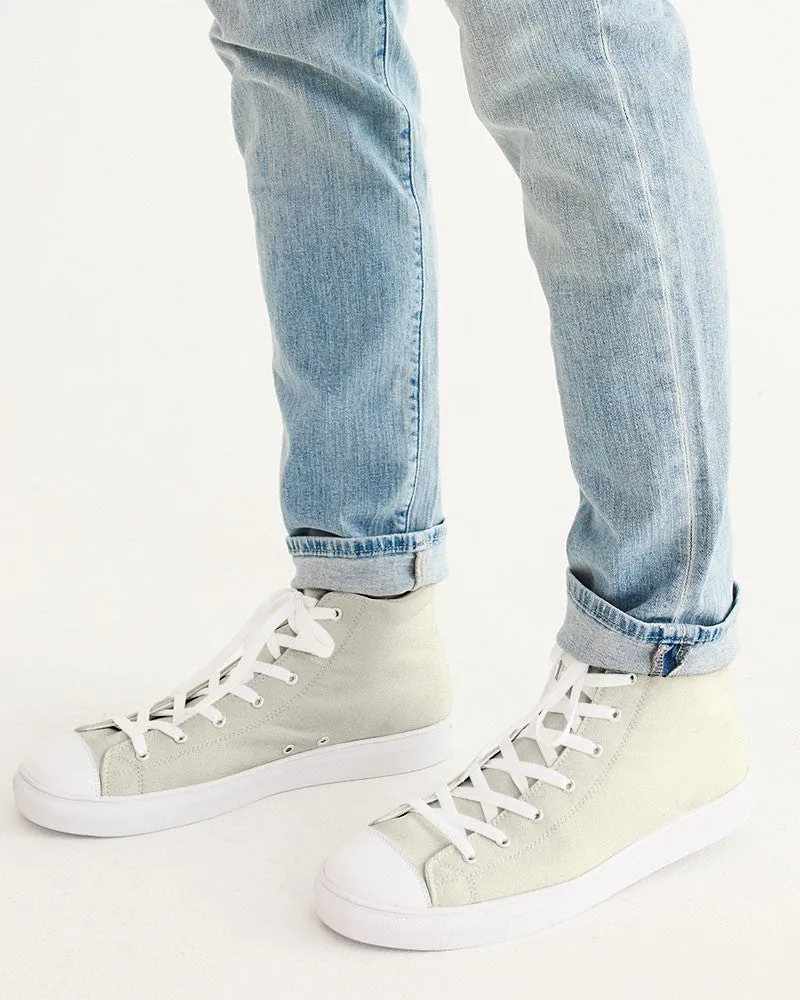 Pale Yellow Men's High-top Canvas Sneakers | Men's | Bright Pale Yellow | C0M0Y10K0
