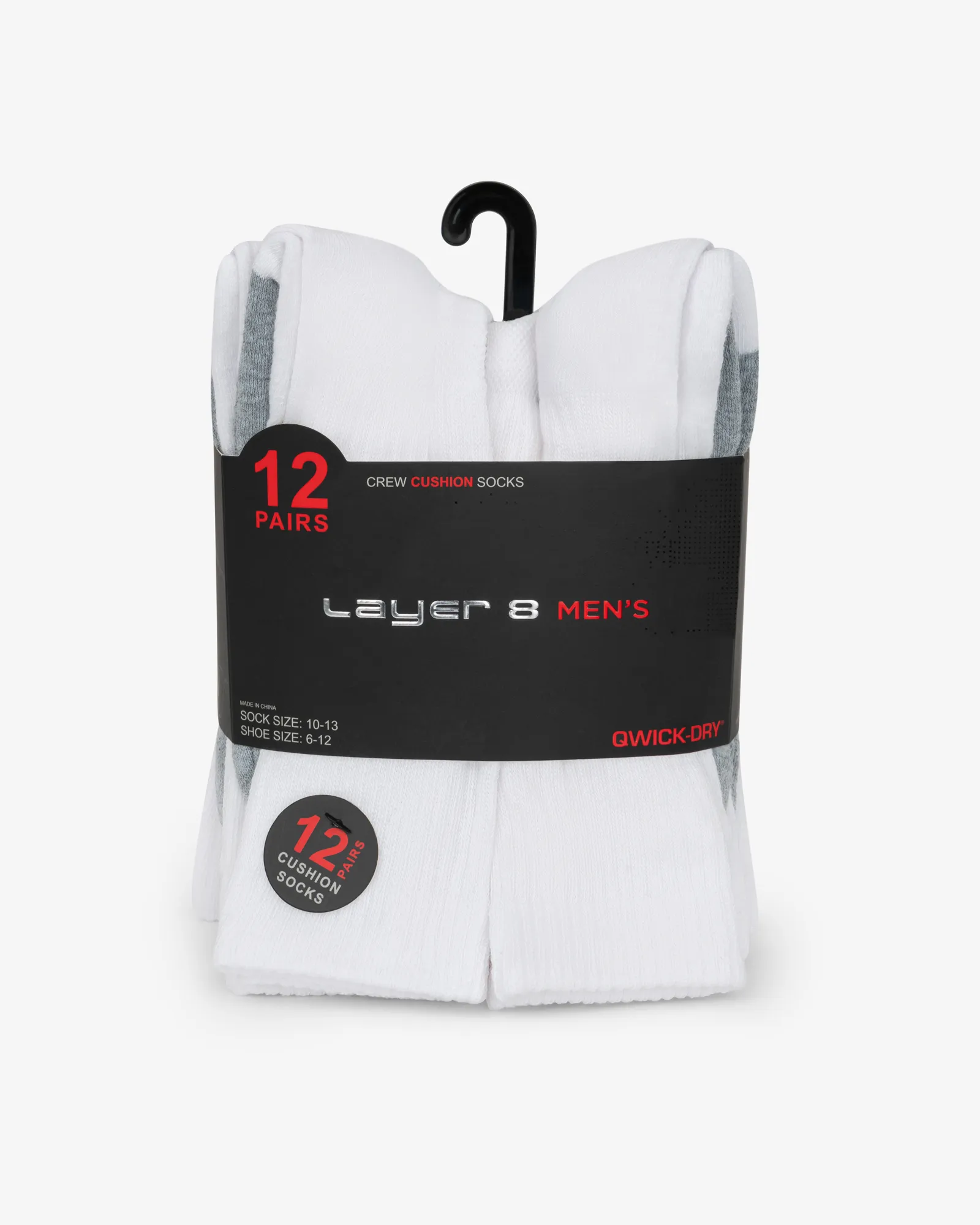 Performance Crew Sock (12-Pack White)