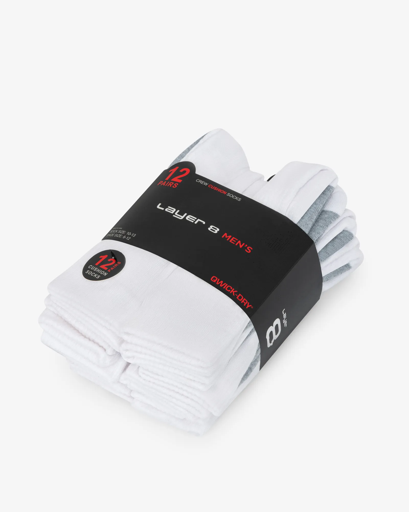 Performance Crew Sock (12-Pack White)