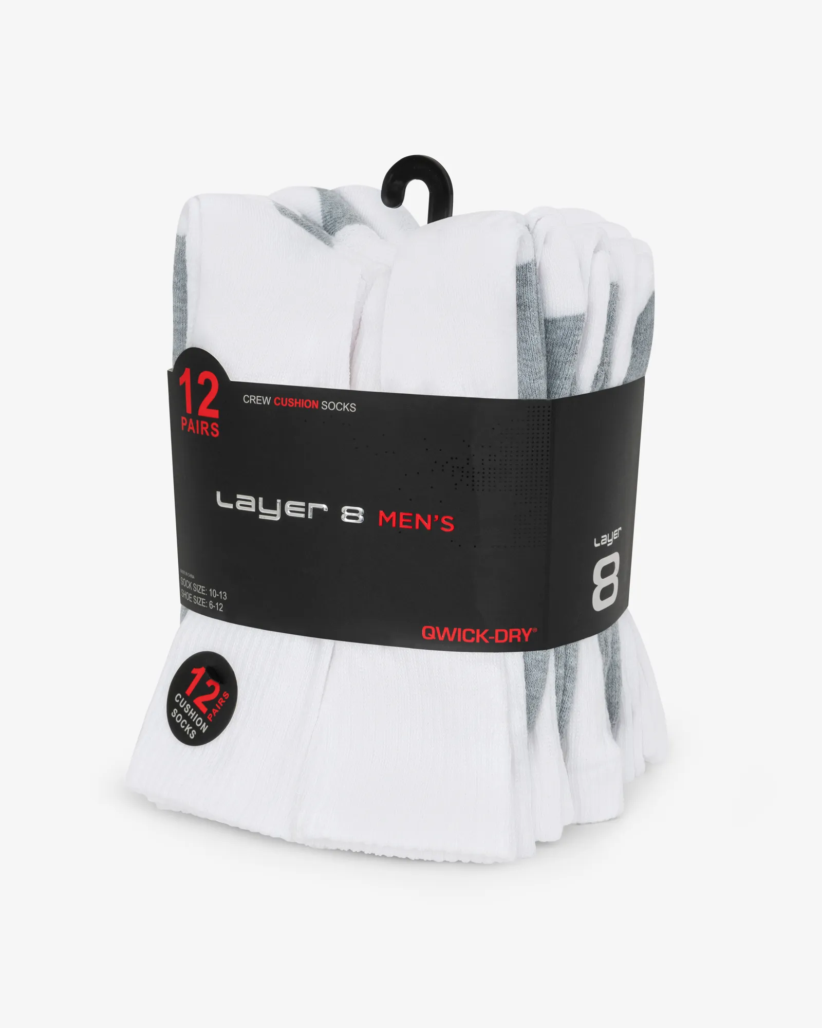 Performance Crew Sock (12-Pack White)