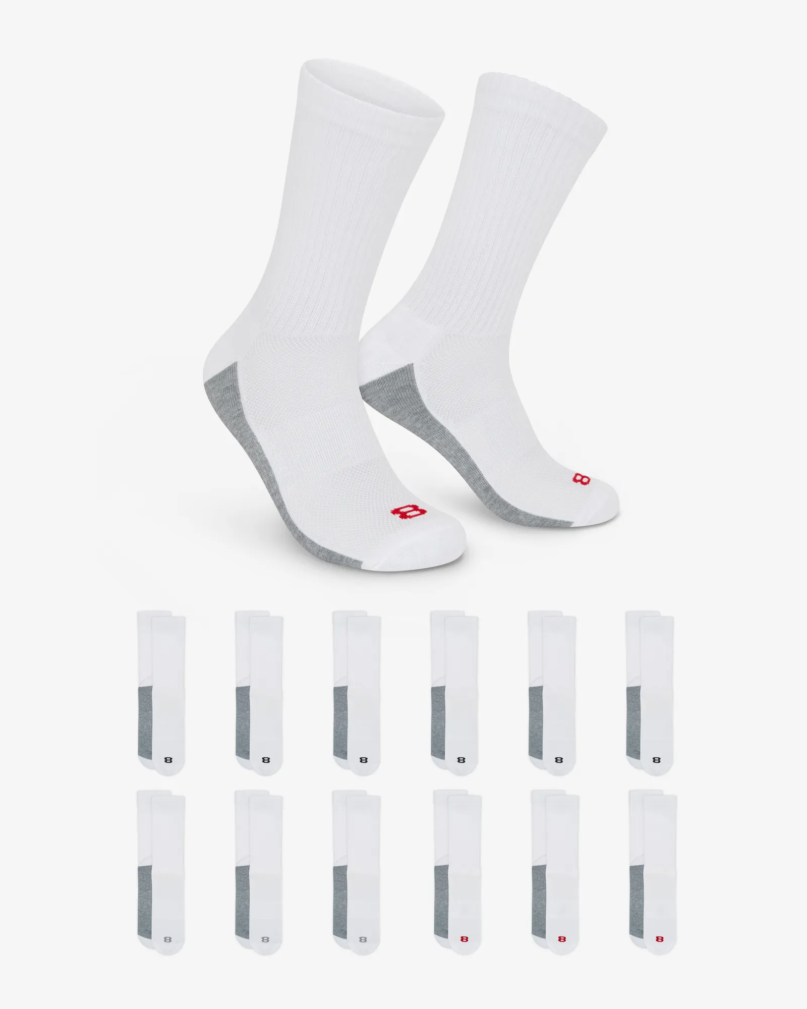 Performance Crew Sock (12-Pack White)