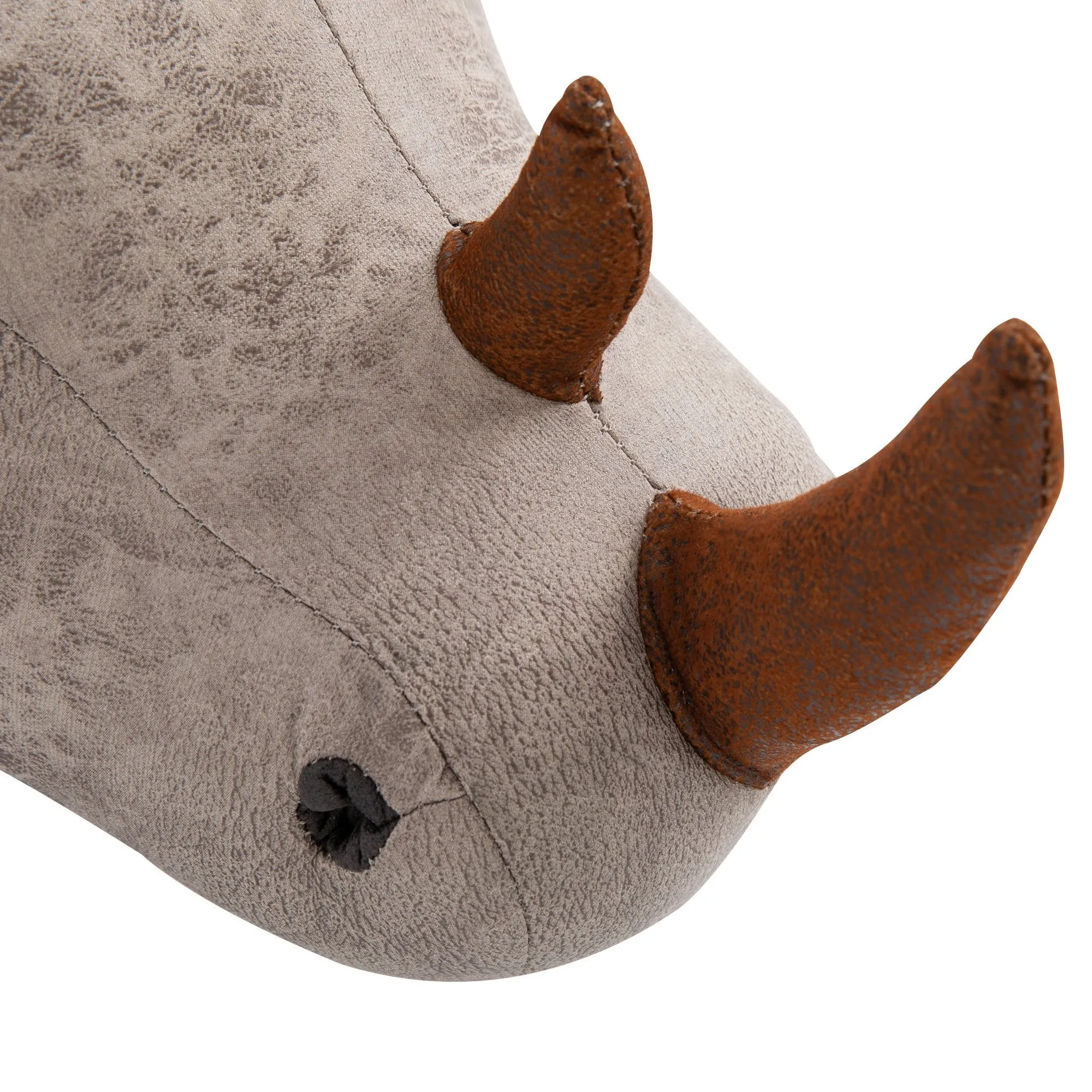 Polyester Upholstered Rhino Storage Stool Grey