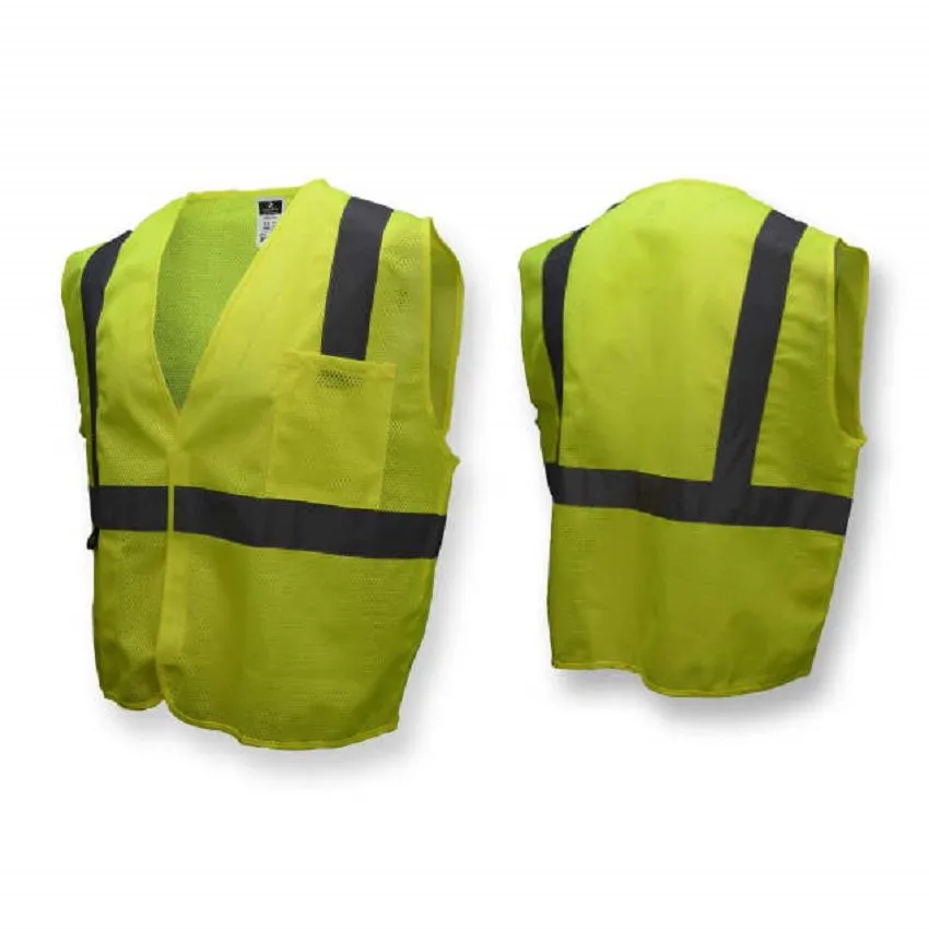 Radians SV2GM Economy Type R Class 2 Mesh Safety Vest, Hi-Vis Green, 1 Each