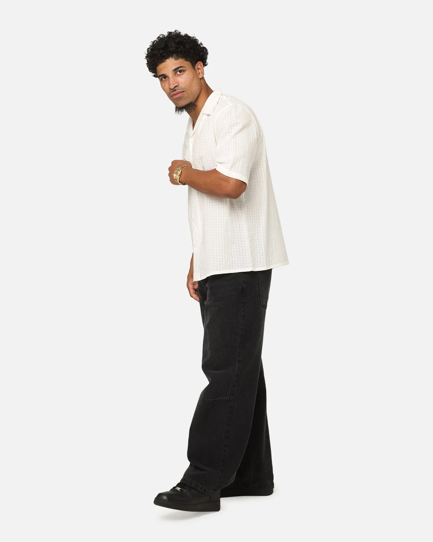Saint Morta Textured Short Sleeve Shirt White