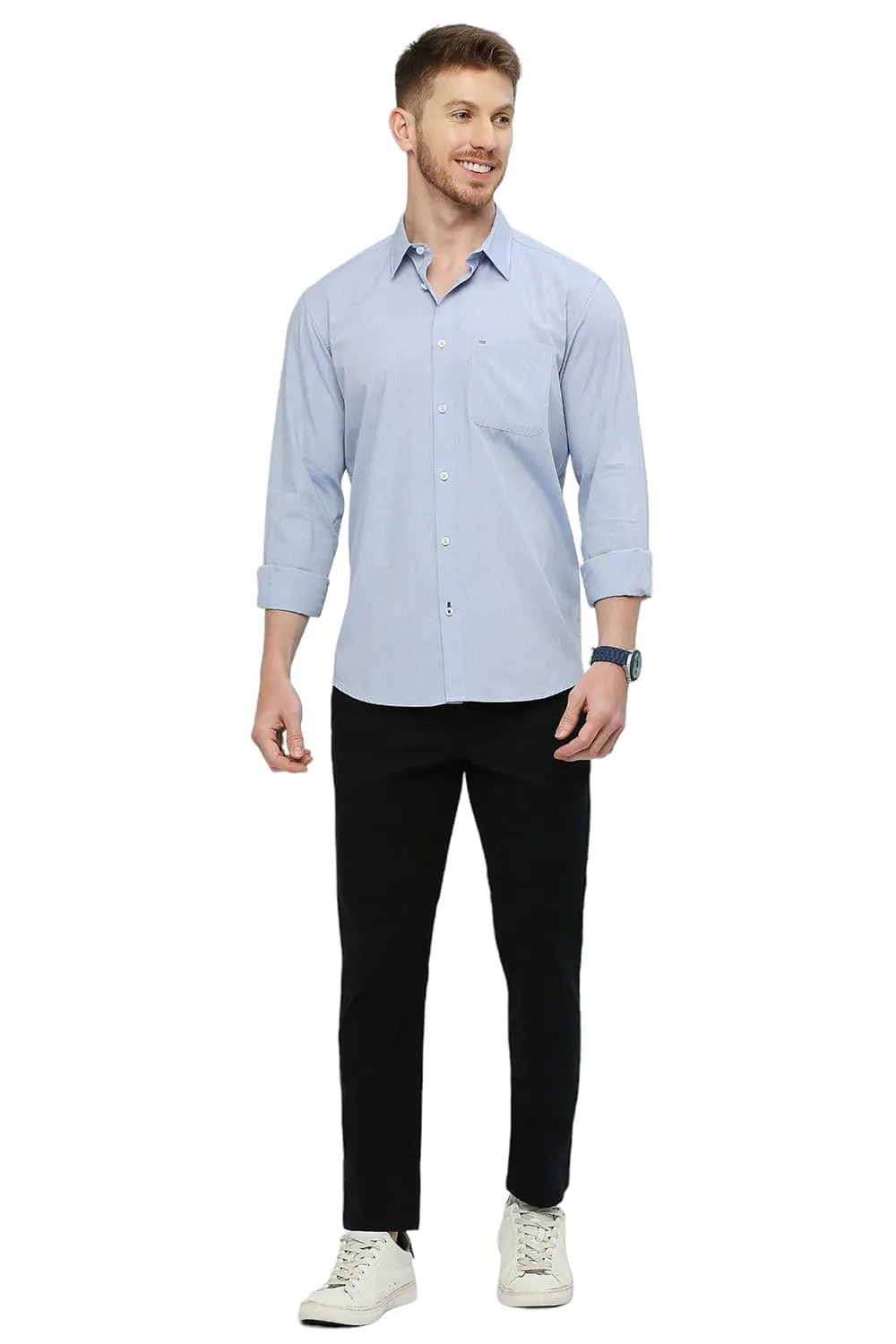 Slim Fit Cotton Polyester Viscose Shirt