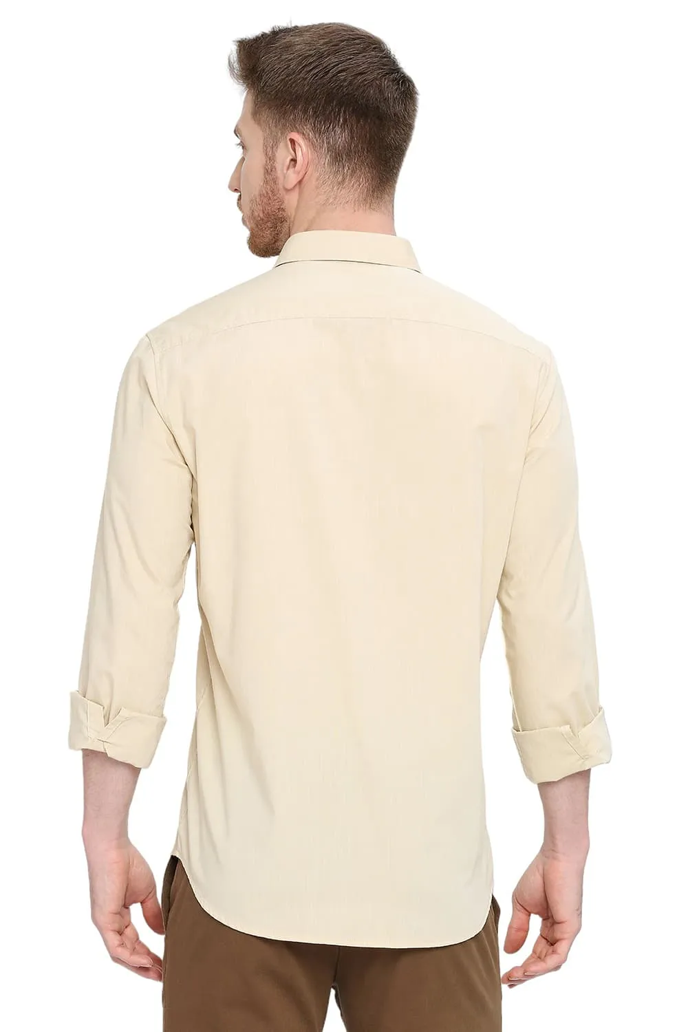 Slim Fit Cotton Polyester Viscose Shirt