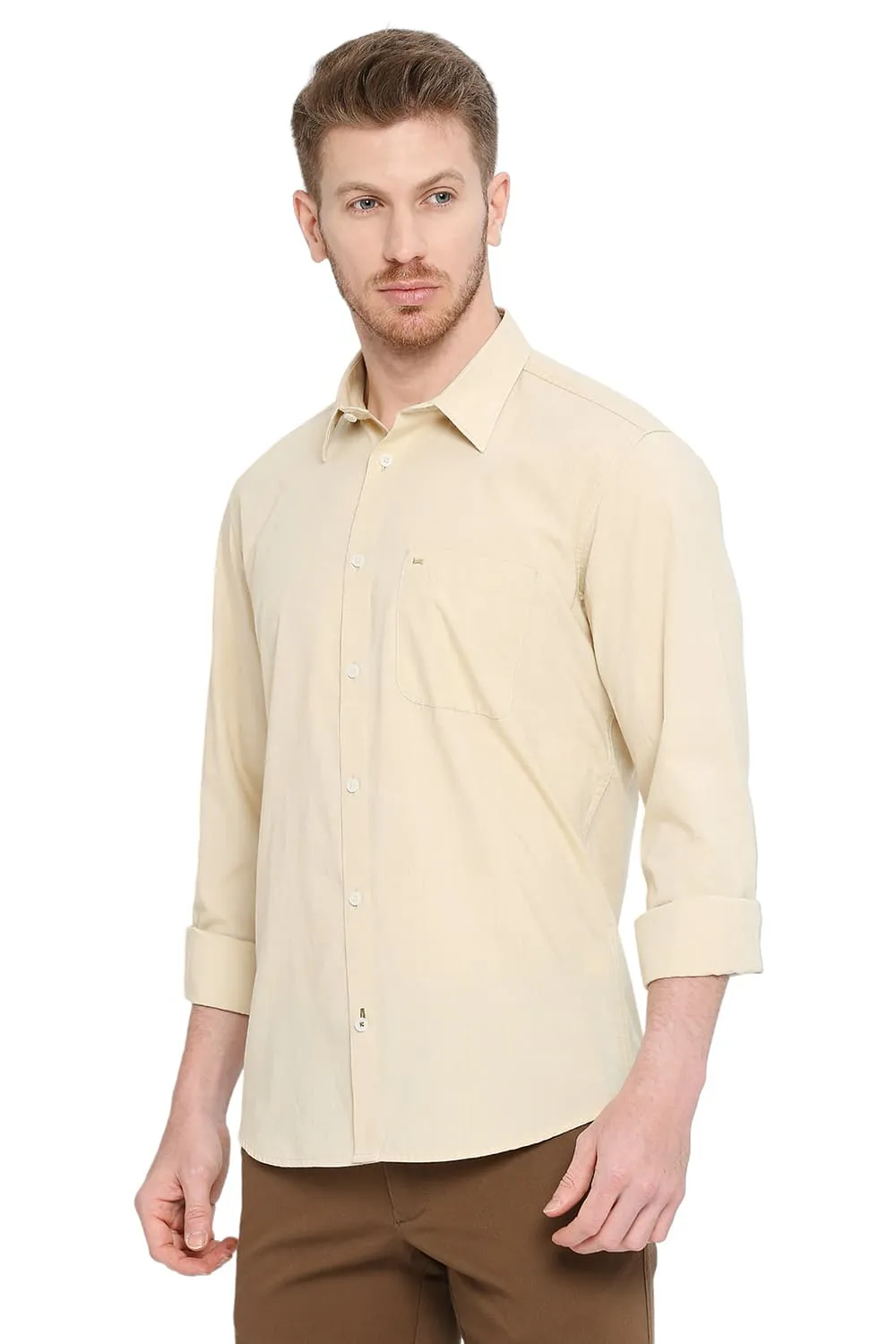 Slim Fit Cotton Polyester Viscose Shirt