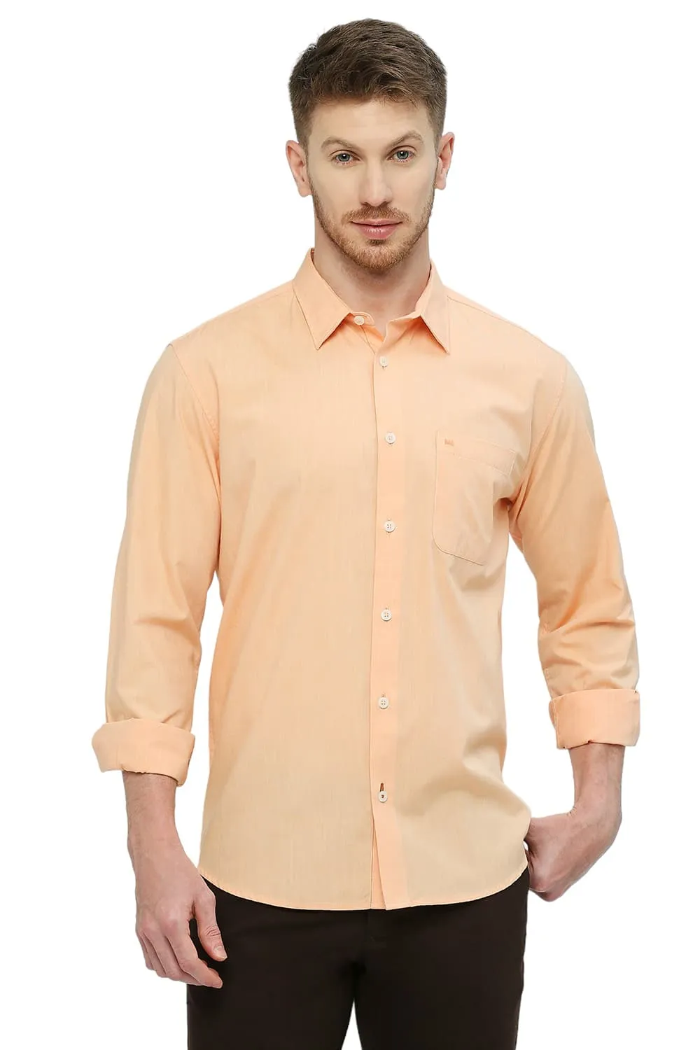 Slim Fit Cotton Polyester Viscose Shirt