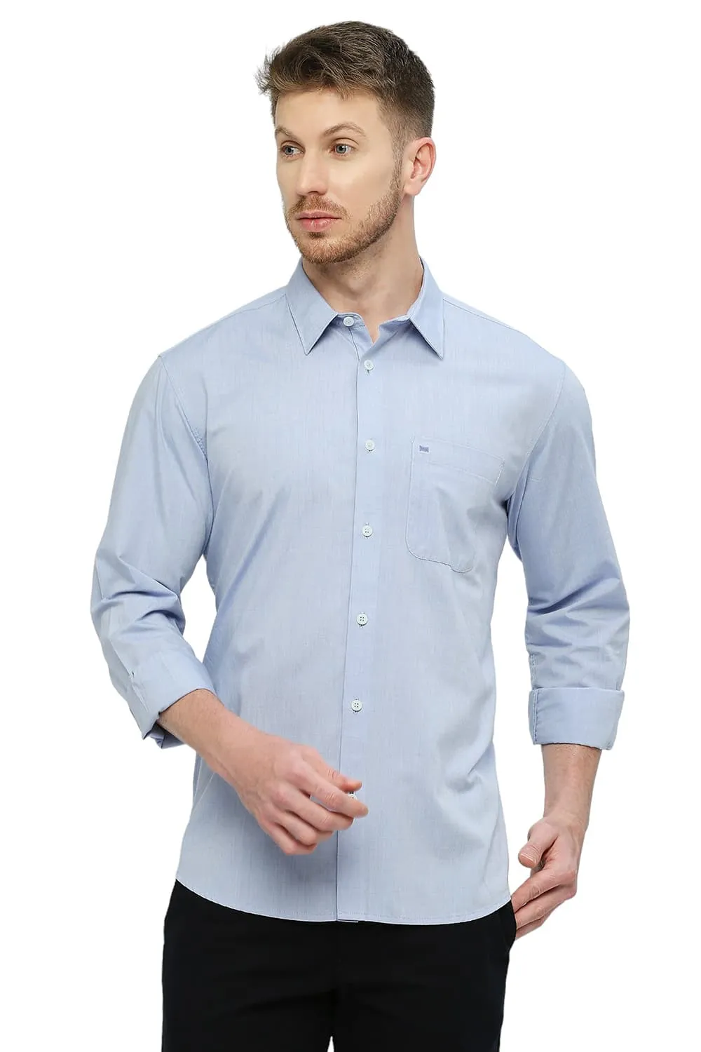 Slim Fit Cotton Polyester Viscose Shirt
