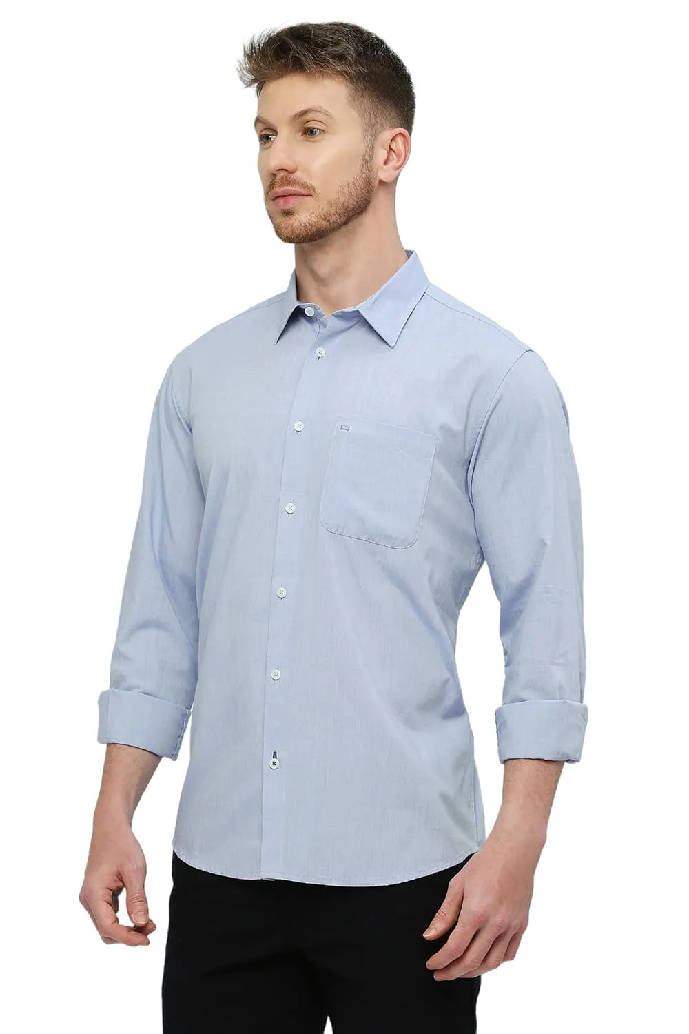 Slim Fit Cotton Polyester Viscose Shirt