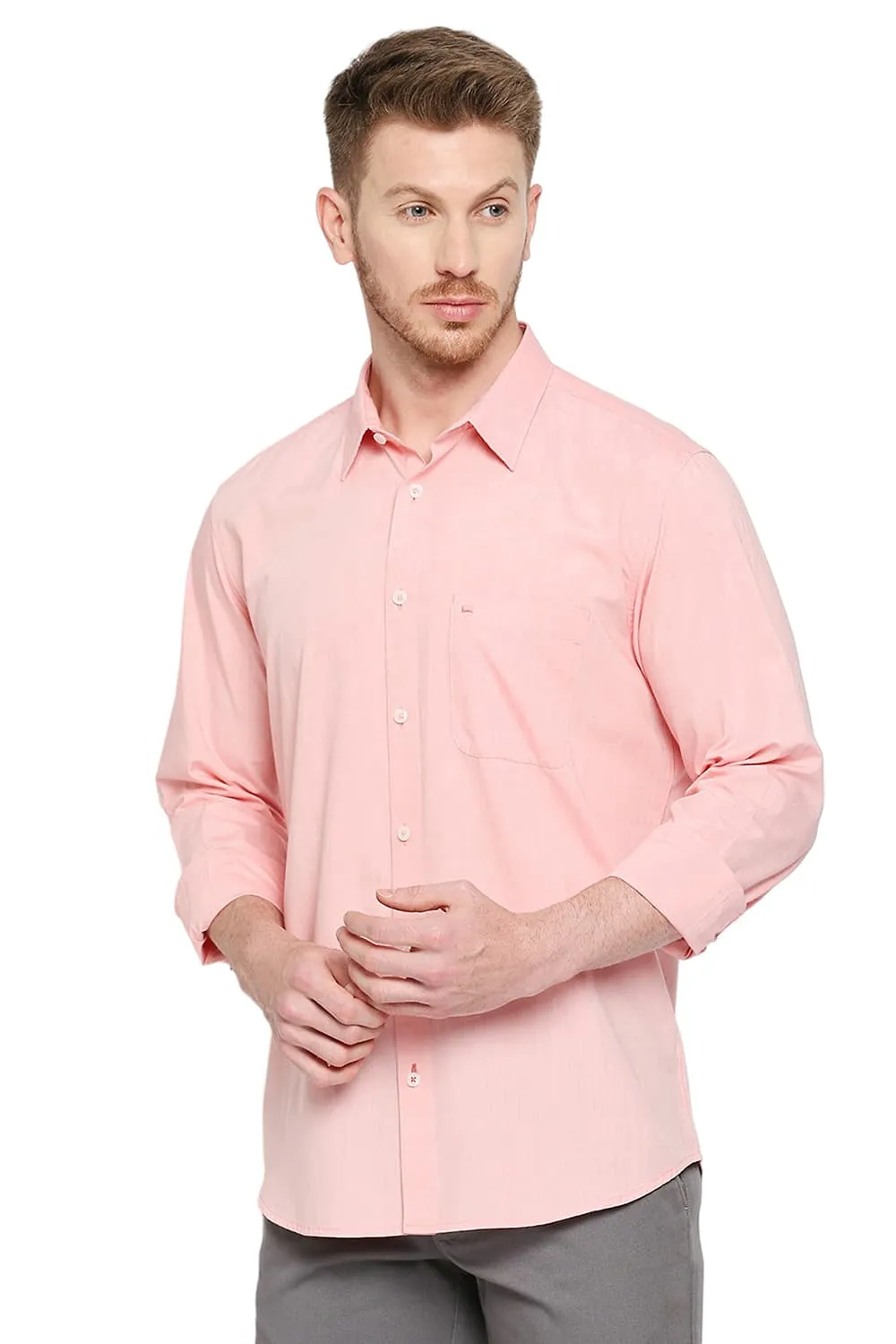 Slim Fit Cotton Polyester Viscose Shirt