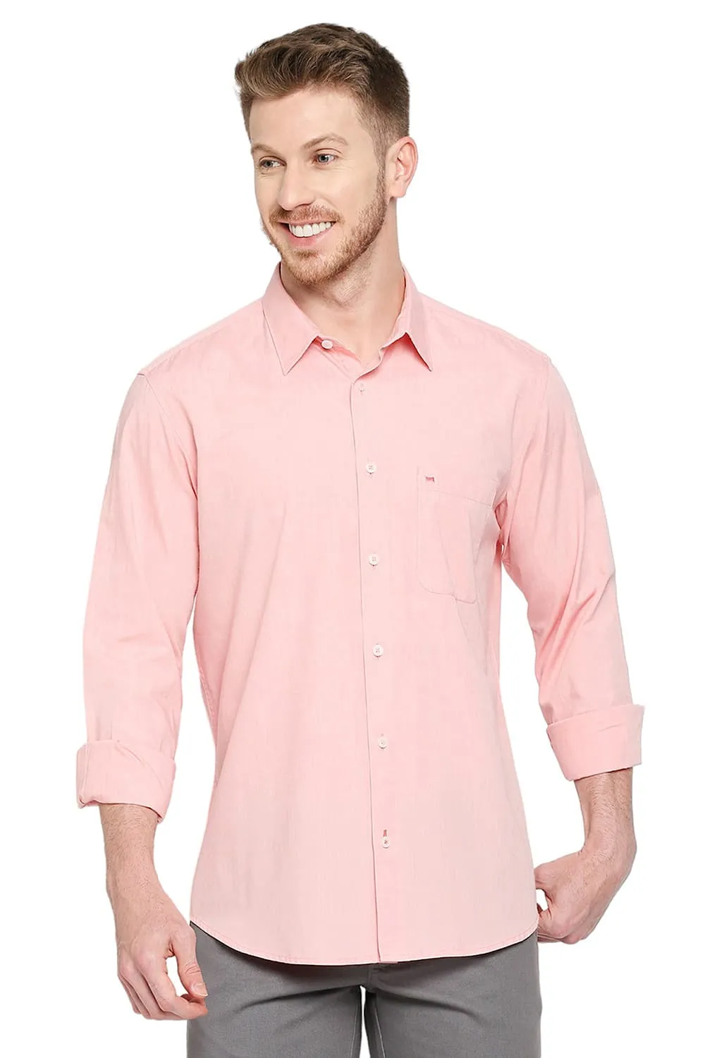 Slim Fit Cotton Polyester Viscose Shirt
