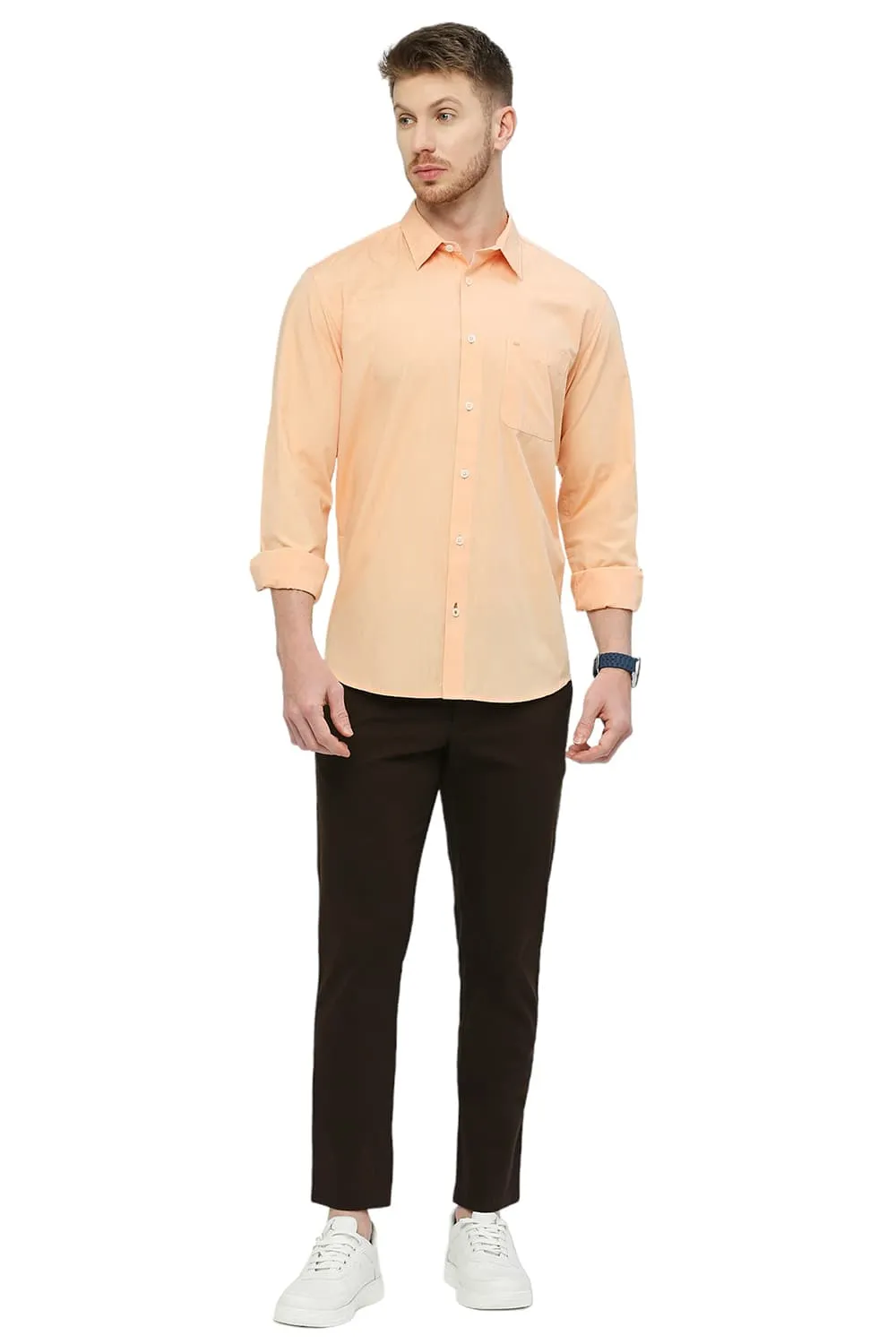Slim Fit Cotton Polyester Viscose Shirt