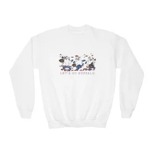 Spooky Bills Let's Go Buffalo Youth Crewneck