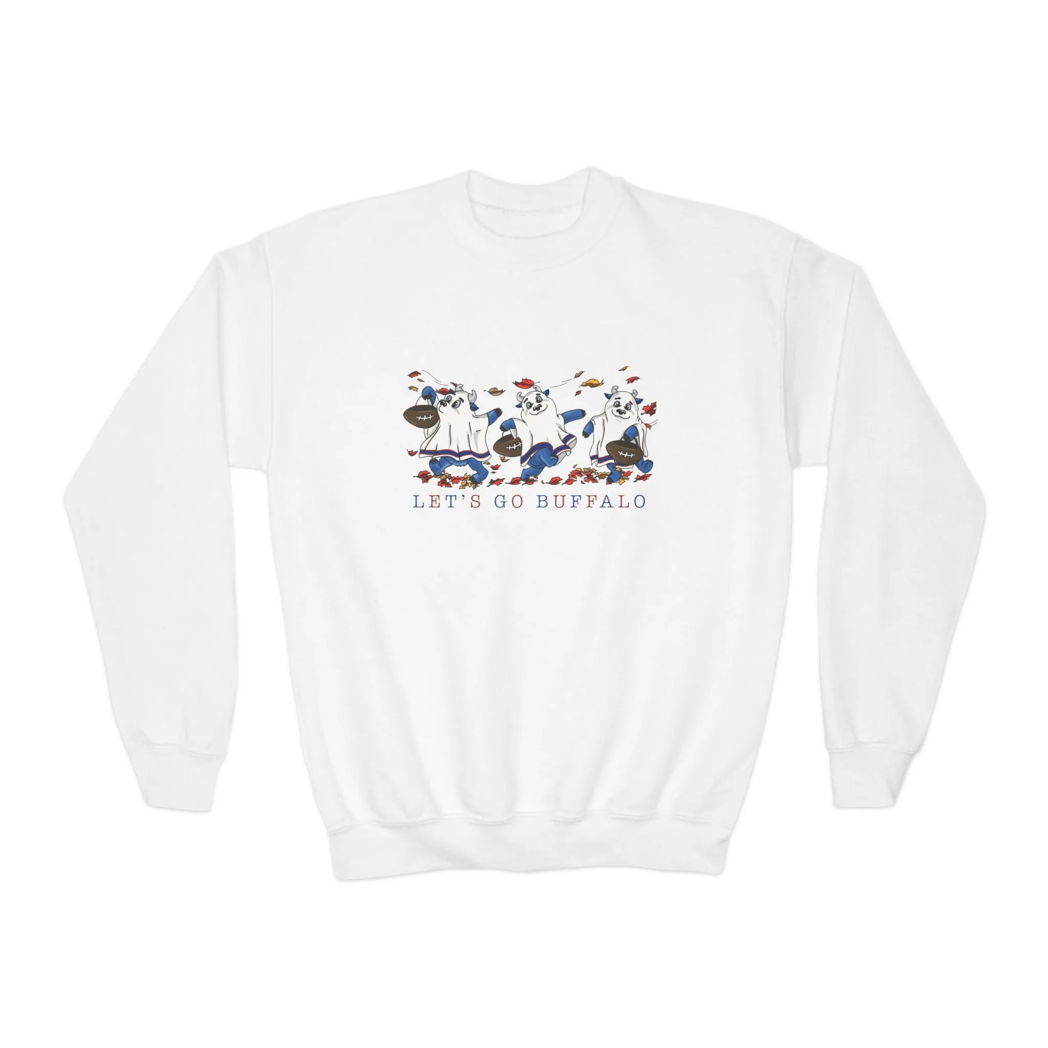 Spooky Bills Let's Go Buffalo Youth Crewneck