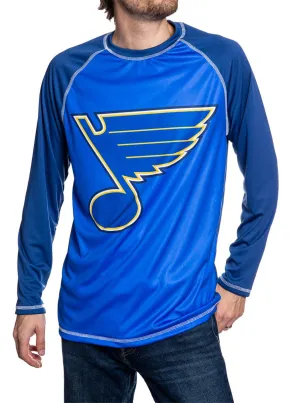 St. Louis Blues Jersey Style Long Sleeve Rashguard