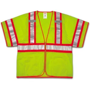 TINGLEY RUBBER CORP V70332.L-XL Job Sight Class 3 Two-Tone Mesh Vest, Hi-Vis Yellowm Large/X-Large, 1 Each