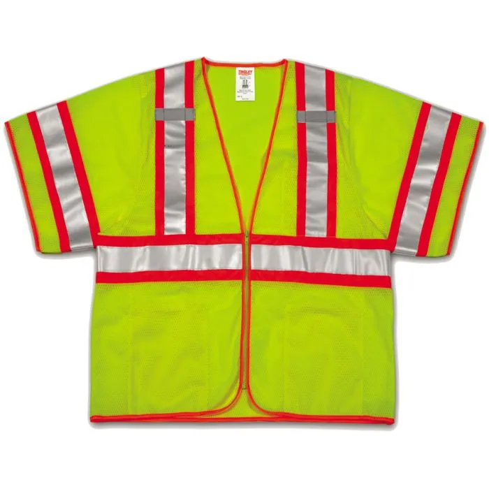 TINGLEY RUBBER CORP V70332.L-XL Job Sight Class 3 Two-Tone Mesh Vest, Hi-Vis Yellowm Large/X-Large, 1 Each