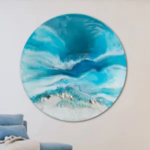 Whitsundays. Round Acrylic Beach Artwork.  Round Perspex Print